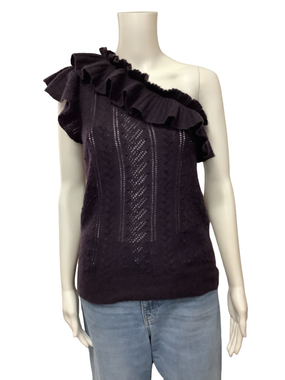 Ulla Johnson Cashmere One Shoulder Sweater Size: S